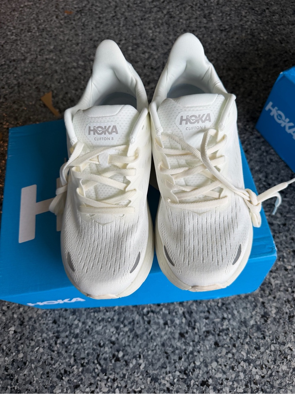 Hoka Women's White Athletic Running Shoes - Picture 3 of 5